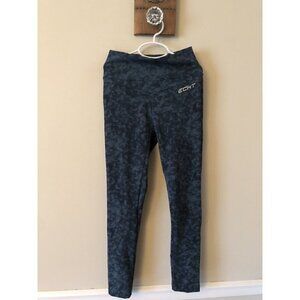 ECHT Apparel Womens Size Small Blue Green Leggings Marbled